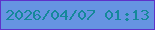 文字の大きさ：4、枠の色：5e32c9、背景の色：6694e2、文字の色：15889a 無料ブログパーツのブログ時計