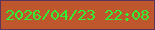 文字の大きさ：1、枠の色：5e335a、背景の色：be562e、文字の色：2ff031 無料ブログパーツのブログ時計