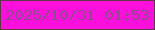 文字の大きさ：3、枠の色：5e3947、背景の色：fd10db、文字の色：904a8f 無料ブログパーツのブログ時計