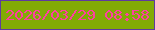 文字の大きさ：2、枠の色：5e3b9f、背景の色：82ab05、文字の色：ff40a1 無料ブログパーツのブログ時計