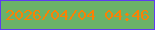 文字の大きさ：5、枠の色：5e3cf1、背景の色：6bb269、文字の色：f98105 無料ブログパーツのブログ時計