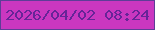 文字の大きさ：3、枠の色：5e3d97、背景の色：ca37c0、文字の色：672498 無料ブログパーツのブログ時計
