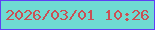 文字の大きさ：5、枠の色：5e40f5、背景の色：6fdbd2、文字の色：ca5054 無料ブログパーツのブログ時計