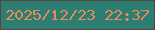 文字の大きさ：2、枠の色：5e423f、背景の色：2d7e72、文字の色：e78b58 無料ブログパーツのブログ時計