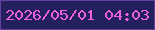 文字の大きさ：1、枠の色：5e429e、背景の色：24205d、文字の色：ee61df 無料ブログパーツのブログ時計