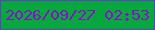 文字の大きさ：5、枠の色：5e42ba、背景の色：07a73f、文字の色：8411ca 無料ブログパーツのブログ時計