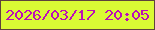 文字の大きさ：2、枠の色：5e433c、背景の色：dafa34、文字の色：bc0eb8 無料ブログパーツのブログ時計