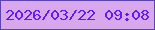 文字の大きさ：1、枠の色：5e43b0、背景の色：d7a8ec、文字の色：651bef 無料ブログパーツのブログ時計