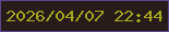文字の大きさ：3、枠の色：5e468b、背景の色：281c1b、文字の色：a6a71d 無料ブログパーツのブログ時計