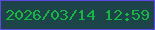 文字の大きさ：2、枠の色：5e47e2、背景の色：1c4449、文字の色：15b645 無料ブログパーツのブログ時計