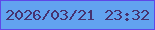 文字の大きさ：4、枠の色：5e48e7、背景の色：62a3f0、文字の色：463370 無料ブログパーツのブログ時計