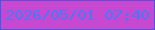 文字の大きさ：4、枠の色：5e4fdb、背景の色：c749d1、文字の色：4678f7 無料ブログパーツのブログ時計