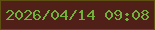 文字の大きさ：1、枠の色：5e5010、背景の色：501f17、文字の色：71b03b 無料ブログパーツのブログ時計