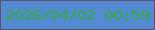 文字の大きさ：3、枠の色：5e506e、背景の色：538ad1、文字の色：36ab44 無料ブログパーツのブログ時計