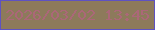 文字の大きさ：4、枠の色：5e52c2、背景の色：8d7a5b、文字の色：ab6778 無料ブログパーツのブログ時計