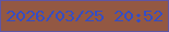 文字の大きさ：5、枠の色：5e55a6、背景の色：935843、文字の色：344dc5 無料ブログパーツのブログ時計