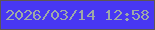 文字の大きさ：2、枠の色：5e5654、背景の色：4837f3、文字の色：9ea9a8 無料ブログパーツのブログ時計