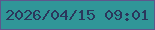 文字の大きさ：5、枠の色：5e568c、背景の色：309698、文字の色：2b375c 無料ブログパーツのブログ時計