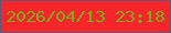 文字の大きさ：3、枠の色：5e5977、背景の色：fa252b、文字の色：7eab1b 無料ブログパーツのブログ時計