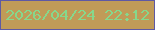 文字の大きさ：2、枠の色：5e59a4、背景の色：c09b58、文字の色：86d88c 無料ブログパーツのブログ時計