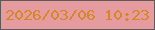 文字の大きさ：2、枠の色：5e5b56、背景の色：e69ba0、文字の色：d48723 無料ブログパーツのブログ時計