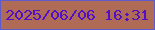 文字の大きさ：1、枠の色：5e5bcc、背景の色：af6b55、文字の色：5110c7 無料ブログパーツのブログ時計