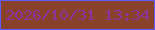 文字の大きさ：1、枠の色：5e5cff、背景の色：874229、文字の色：8f319f 無料ブログパーツのブログ時計