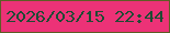文字の大きさ：4、枠の色：5e5d25、背景の色：ec3277、文字の色：1e4b34 無料ブログパーツのブログ時計