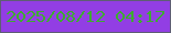 文字の大きさ：2、枠の色：5e5d74、背景の色：923ee4、文字の色：3eab31 無料ブログパーツのブログ時計