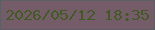 文字の大きさ：5、枠の色：5e5e67、背景の色：755c69、文字の色：425b24 無料ブログパーツのブログ時計