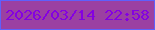 文字の大きさ：1、枠の色：5e60fc、背景の色：9b40a2、文字の色：8401e1 無料ブログパーツのブログ時計