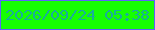 文字の大きさ：3、枠の色：5e61fb、背景の色：16fe02、文字の色：18ad9c 無料ブログパーツのブログ時計