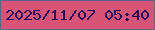文字の大きさ：4、枠の色：5e638c、背景の色：d85476、文字の色：1e045a 無料ブログパーツのブログ時計