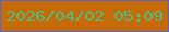 文字の大きさ：1、枠の色：5e64c6、背景の色：c56b0b、文字の色：4fbf7d 無料ブログパーツのブログ時計