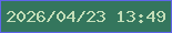 文字の大きさ：4、枠の色：5e64ea、背景の色：34765d、文字の色：c3deb8 無料ブログパーツのブログ時計