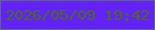文字の大きさ：2、枠の色：5e657e、背景の色：6222f8、文字の色：496d0f 無料ブログパーツのブログ時計