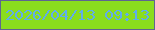 文字の大きさ：1、枠の色：5e6590、背景の色：8add1d、文字の色：60adeb 無料ブログパーツのブログ時計