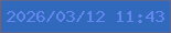 文字の大きさ：3、枠の色：5e678d、背景の色：3169bc、文字の色：6288ef 無料ブログパーツのブログ時計