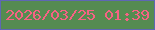 文字の大きさ：4、枠の色：5e67b4、背景の色：558b51、文字の色：f66284 無料ブログパーツのブログ時計