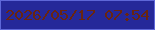 文字の大きさ：5、枠の色：5e67d8、背景の色：252899、文字の色：692510 無料ブログパーツのブログ時計