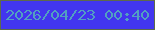 文字の大きさ：1、枠の色：5e6a4a、背景の色：4236ef、文字の色：52a1c1 無料ブログパーツのブログ時計