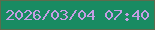文字の大きさ：4、枠の色：5e6b4c、背景の色：198b62、文字の色：c49ee4 無料ブログパーツのブログ時計