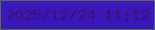 文字の大きさ：2、枠の色：5e6b4d、背景の色：3918ba、文字の色：3e1373 無料ブログパーツのブログ時計