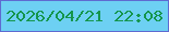 文字の大きさ：2、枠の色：5e6bd1、背景の色：6dd0f3、文字の色：14954c 無料ブログパーツのブログ時計