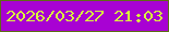 文字の大きさ：4、枠の色：5e6c16、背景の色：a802d3、文字の色：daf83c 無料ブログパーツのブログ時計