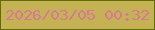 文字の大きさ：2、枠の色：5e6e04、背景の色：c4b254、文字の色：d77994 無料ブログパーツのブログ時計