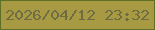 文字の大きさ：3、枠の色：5e6f26、背景の色：a89a42、文字の色：6e6c42 無料ブログパーツのブログ時計