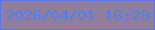 文字の大きさ：1、枠の色：5e74e7、背景の色：907e9f、文字の色：4881f4 無料ブログパーツのブログ時計