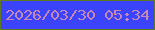 文字の大きさ：3、枠の色：5e7c1f、背景の色：3c43fd、文字の色：c788b5 無料ブログパーツのブログ時計