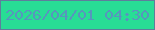 文字の大きさ：2、枠の色：5e7e9c、背景の色：28dd95、文字の色：5796bd 無料ブログパーツのブログ時計